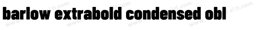 barlow extrabold condensed oblique字体转换